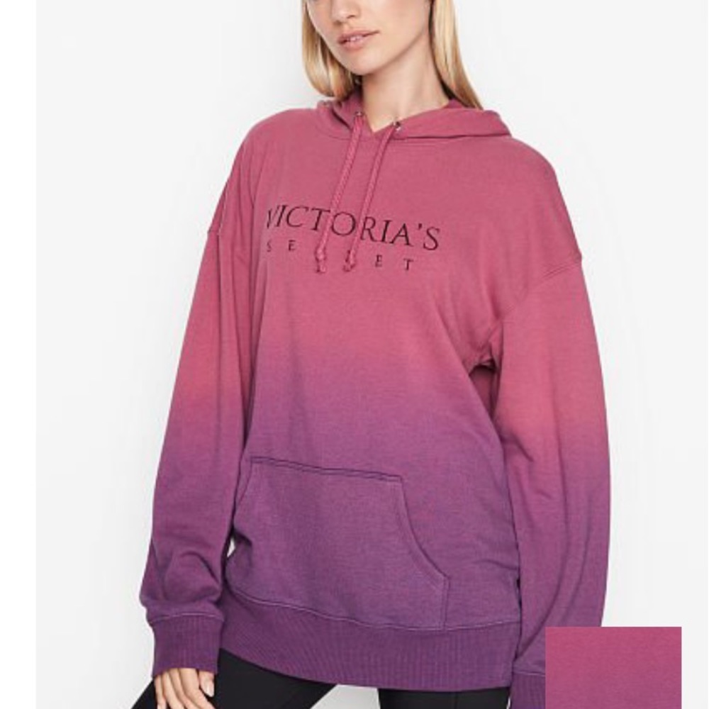 Victorias secret pink ombre sweatshirt new in bag size large